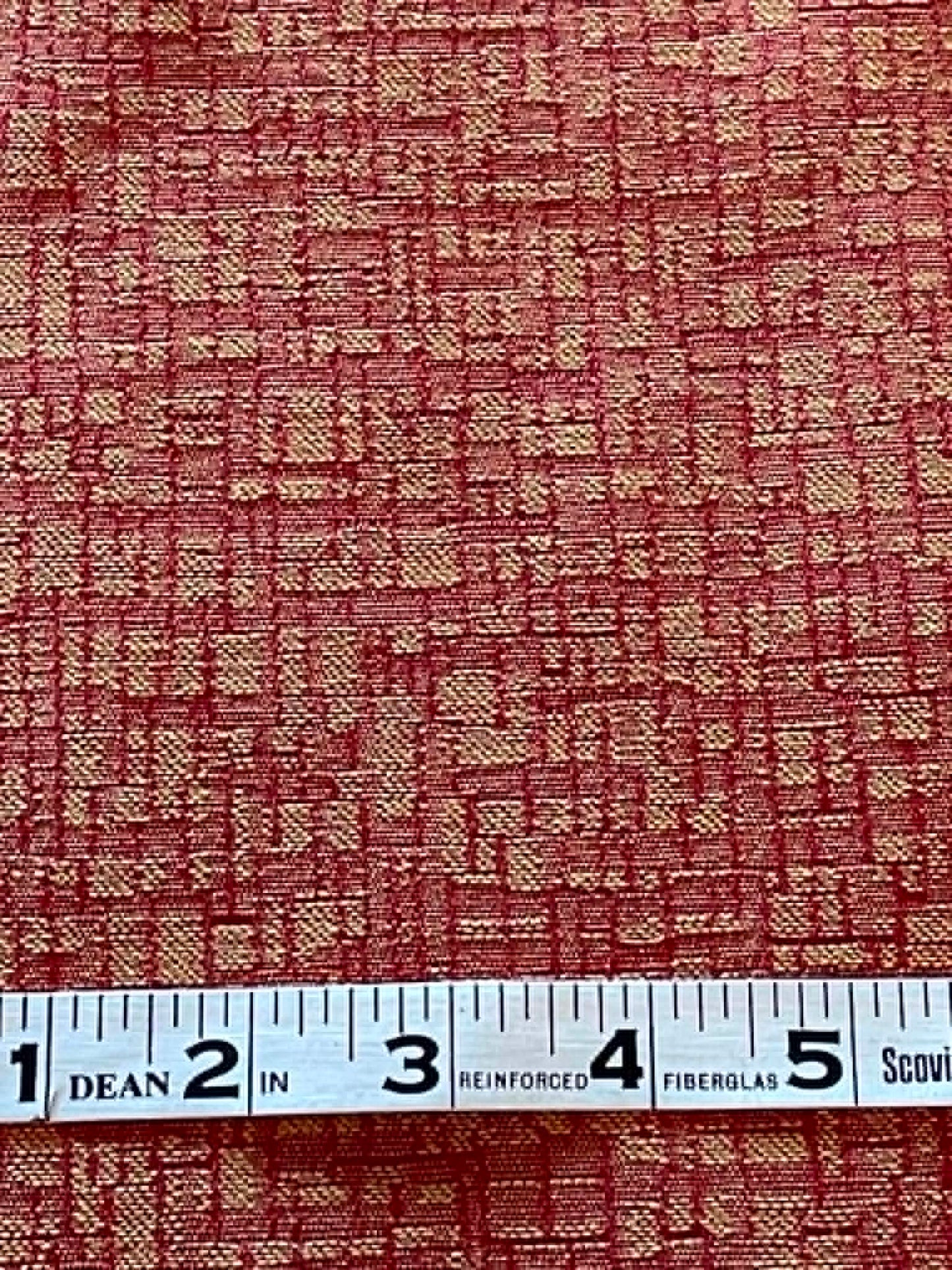 REMNANT ** Reddish orange upholstery fabric.  34" X 56" WOF plus 18" x 24"