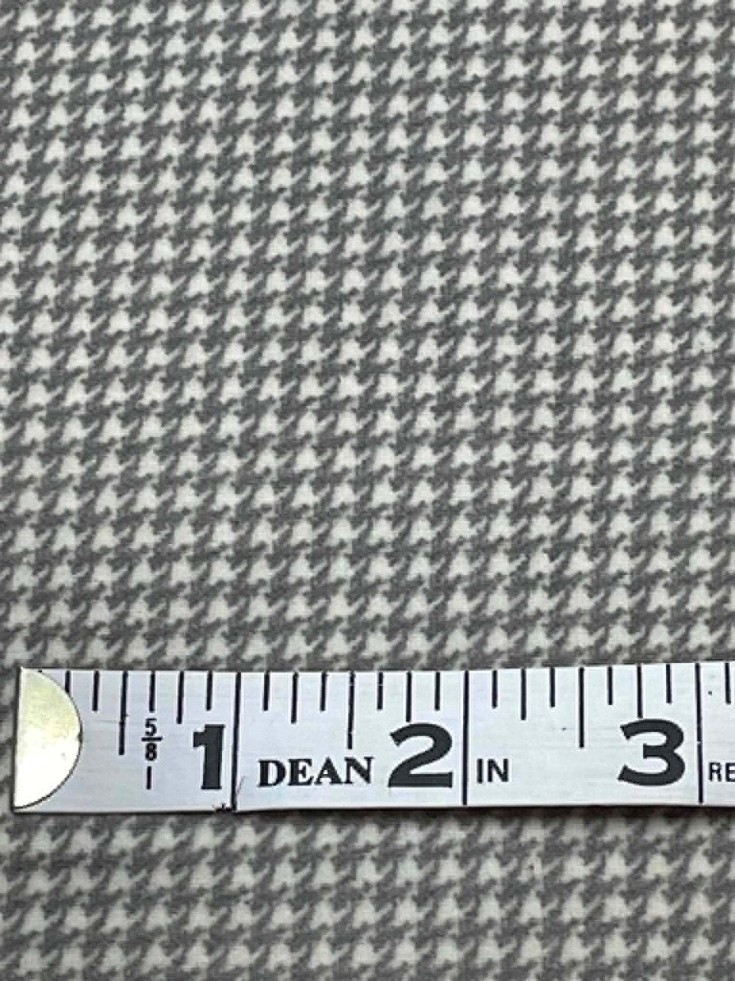 Flannel.  Gray houndstooth.  Sold by the half yard.